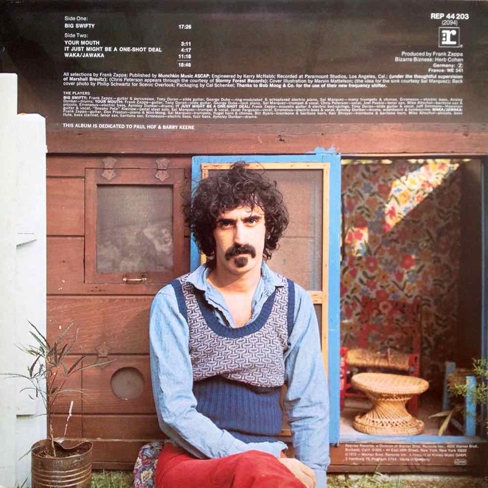 Zappa Waka/Jawaka Cover Back