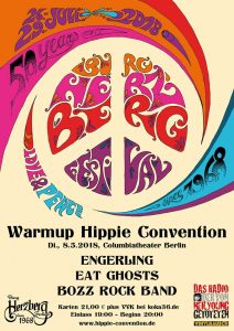 Poster Warm Up Hippie Convention