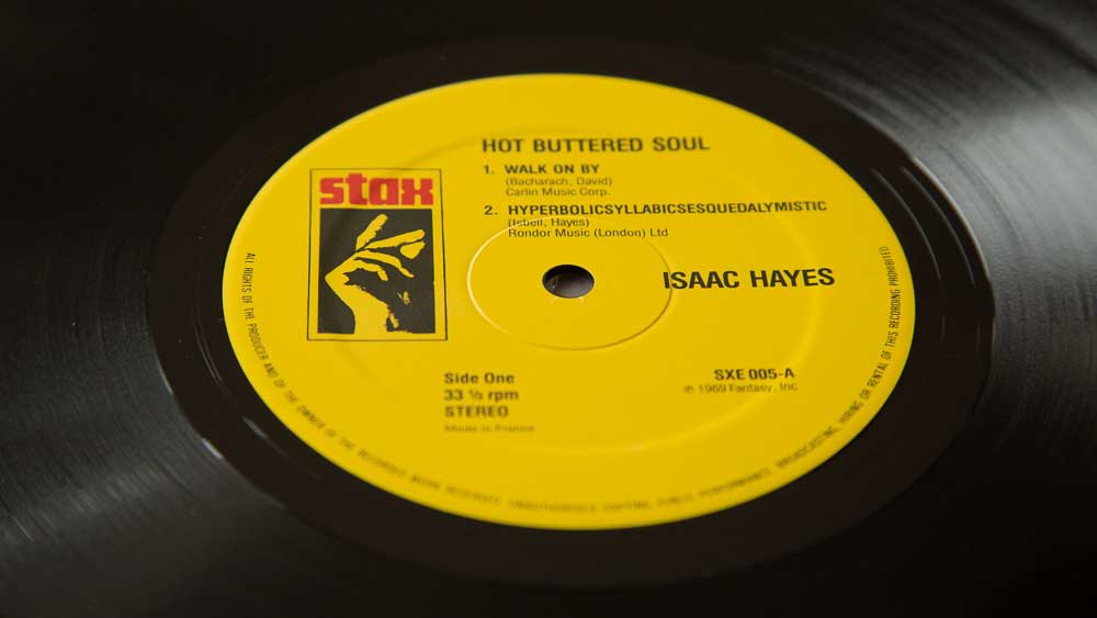 Isaac Hayes Hot Buttered Soul Label